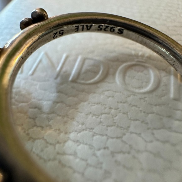 GENUINE PANDORA STERLING MIDNIGHT BLUE CRYSTAL RING- 190910NBC- SIZE 8 - Picture 4 of 6